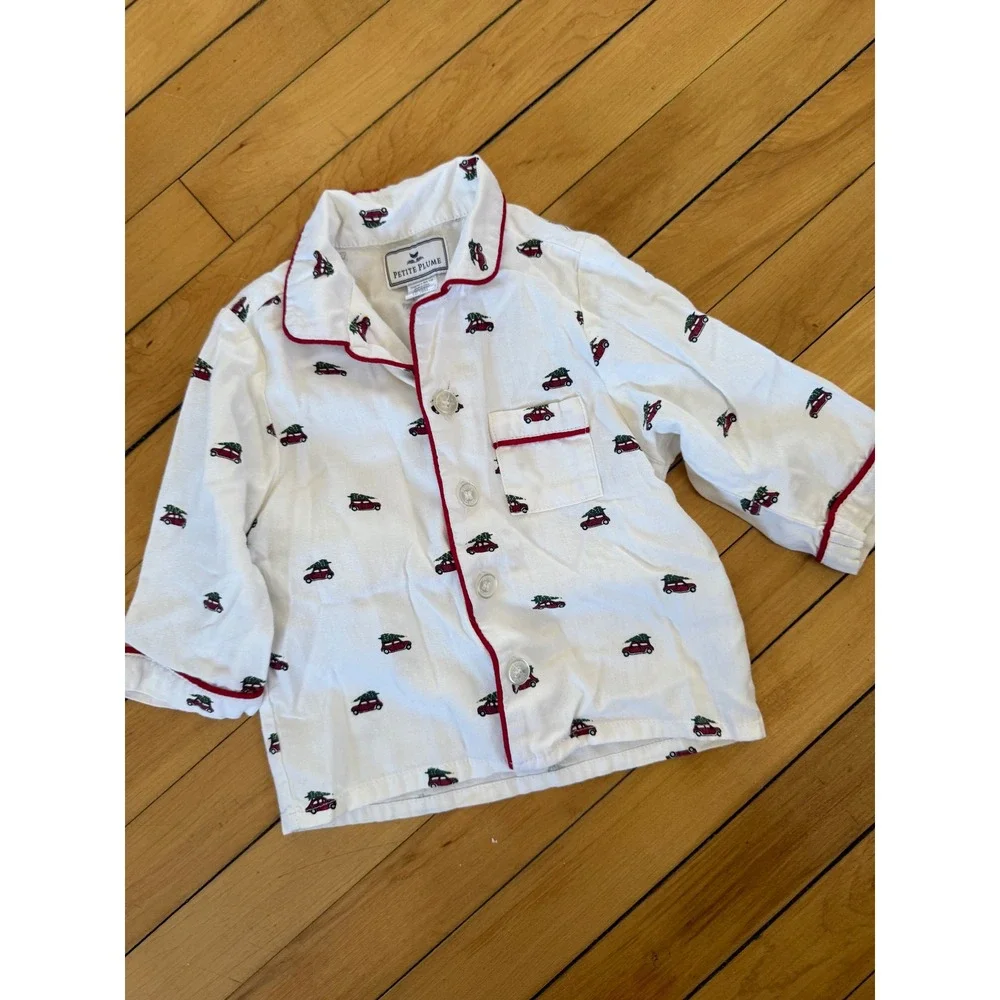 Petite Plume christmas tree on truck pajama set toddler‎